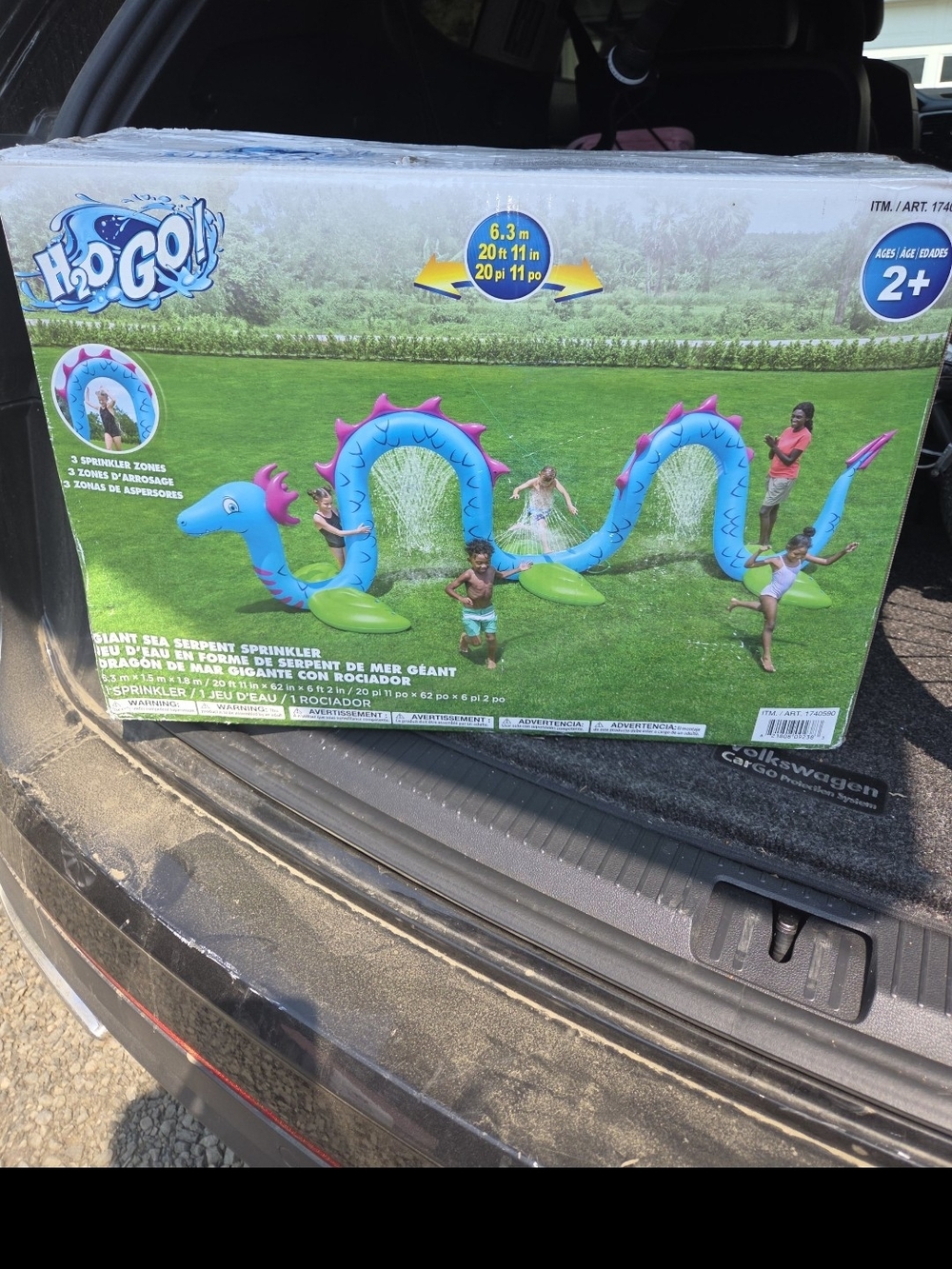 H2OGO! Kids Sea Serpent Sprinkler - Blue and Pink